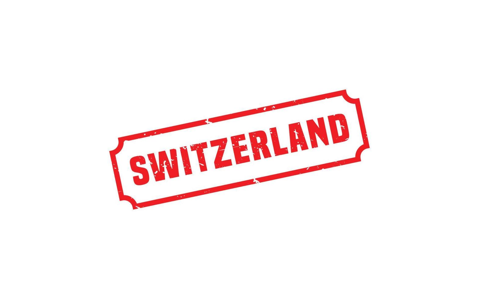 Suiza sello caucho con grunge estilo en blanco antecedentes vector