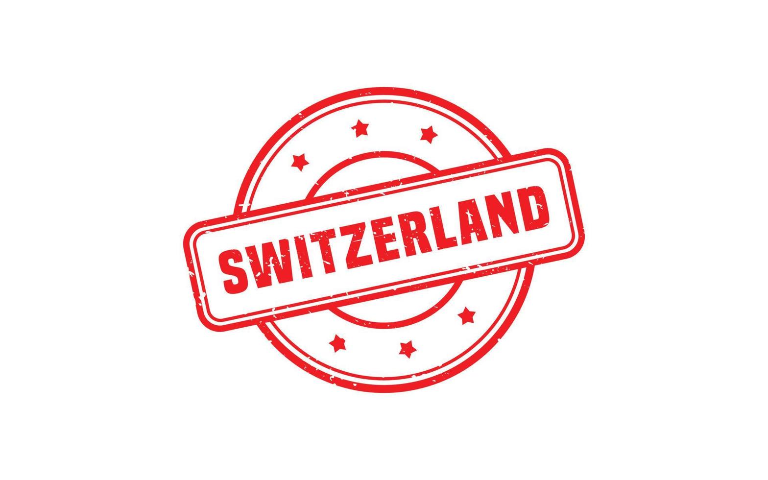 Suiza sello caucho con grunge estilo en blanco antecedentes vector
