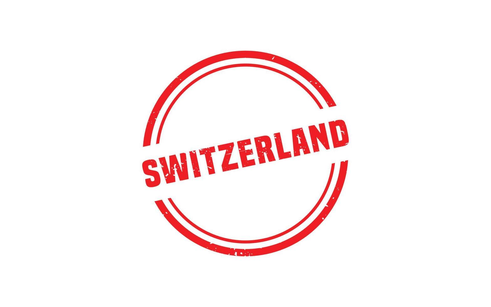 Suiza sello caucho con grunge estilo en blanco antecedentes vector