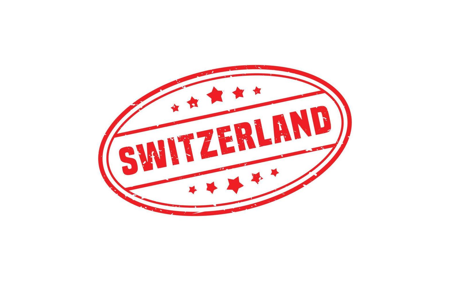 Suiza sello caucho con grunge estilo en blanco antecedentes vector