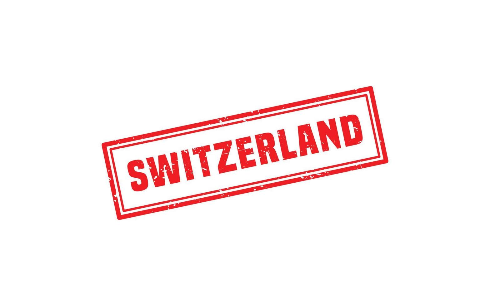 Suiza sello caucho con grunge estilo en blanco antecedentes vector