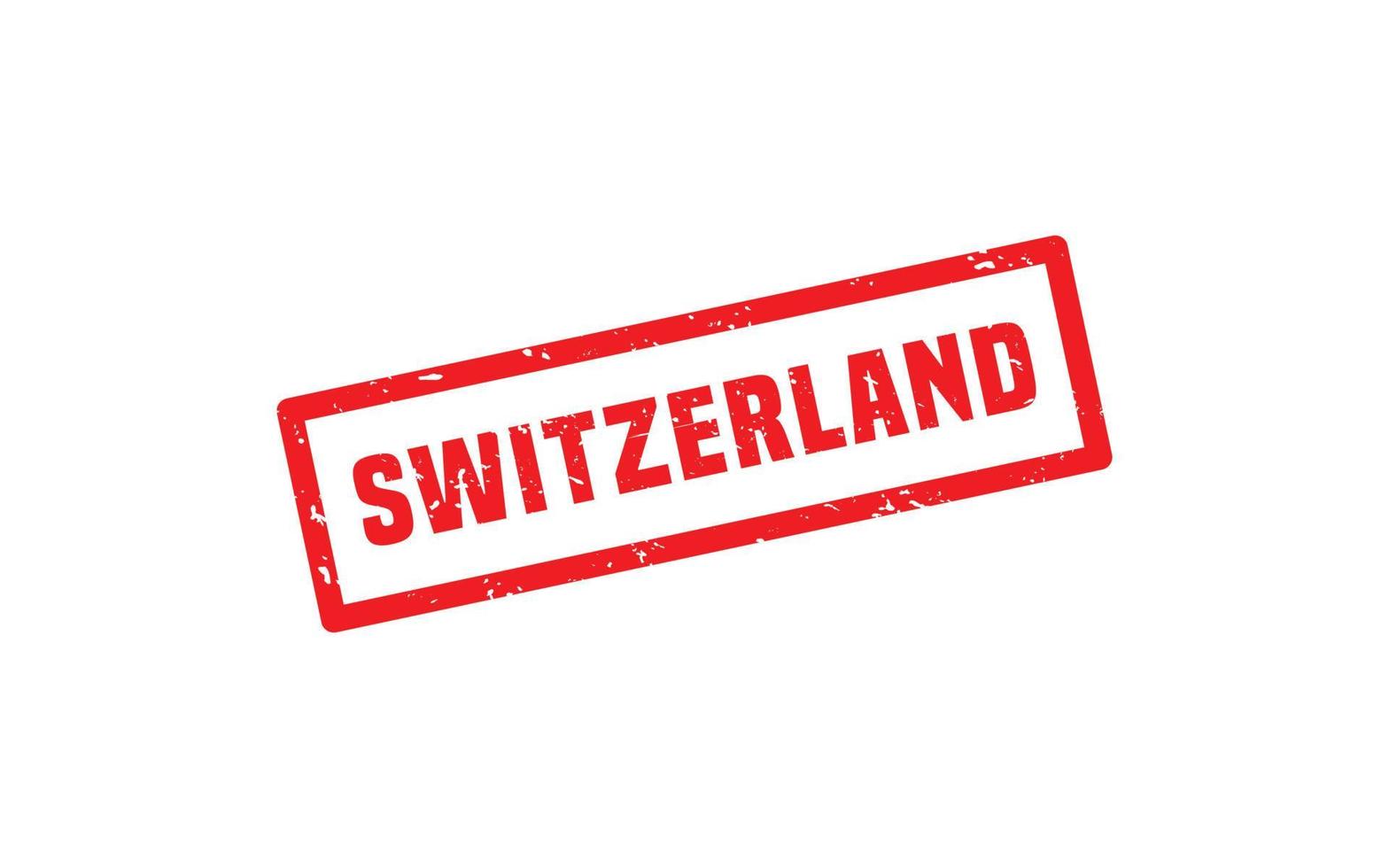 Suiza sello caucho con grunge estilo en blanco antecedentes vector