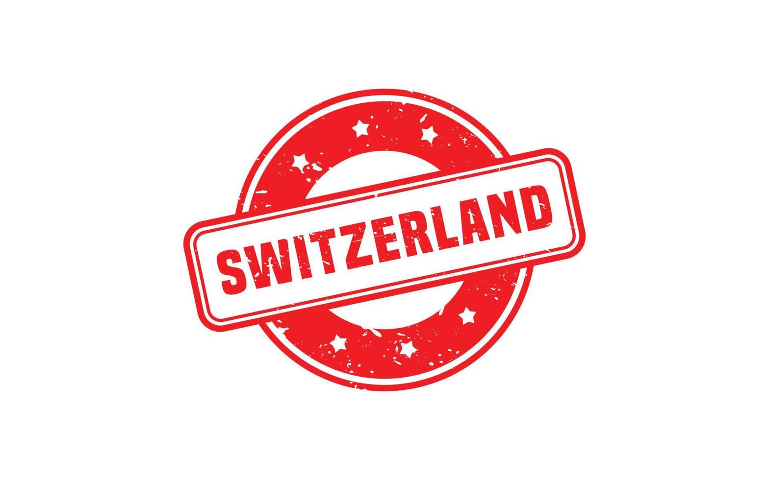 Suiza sello caucho con grunge estilo en blanco antecedentes vector