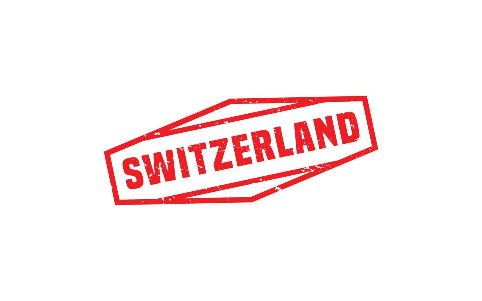 Suiza sello caucho con grunge estilo en blanco antecedentes vector