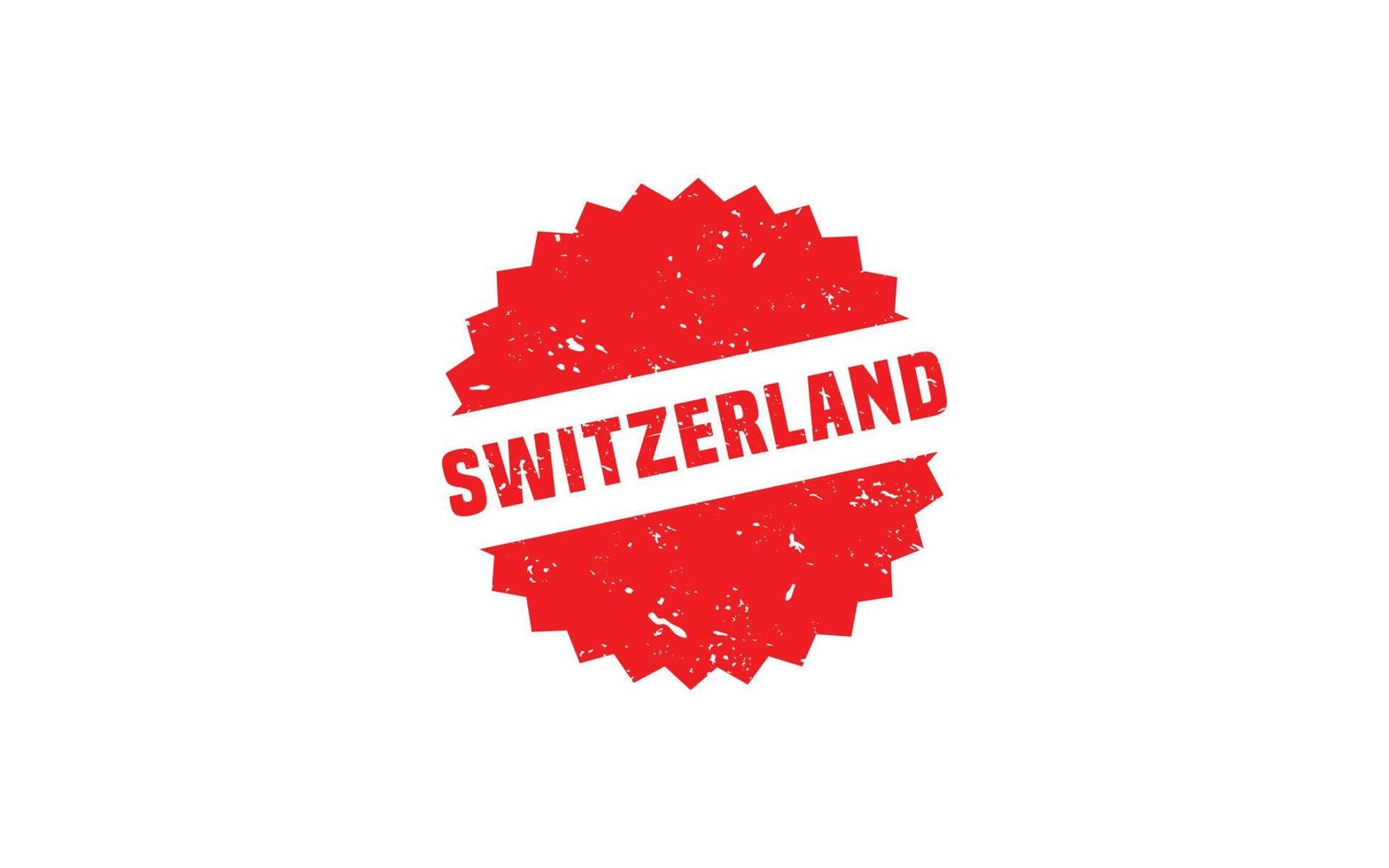 Suiza sello caucho con grunge estilo en blanco antecedentes vector