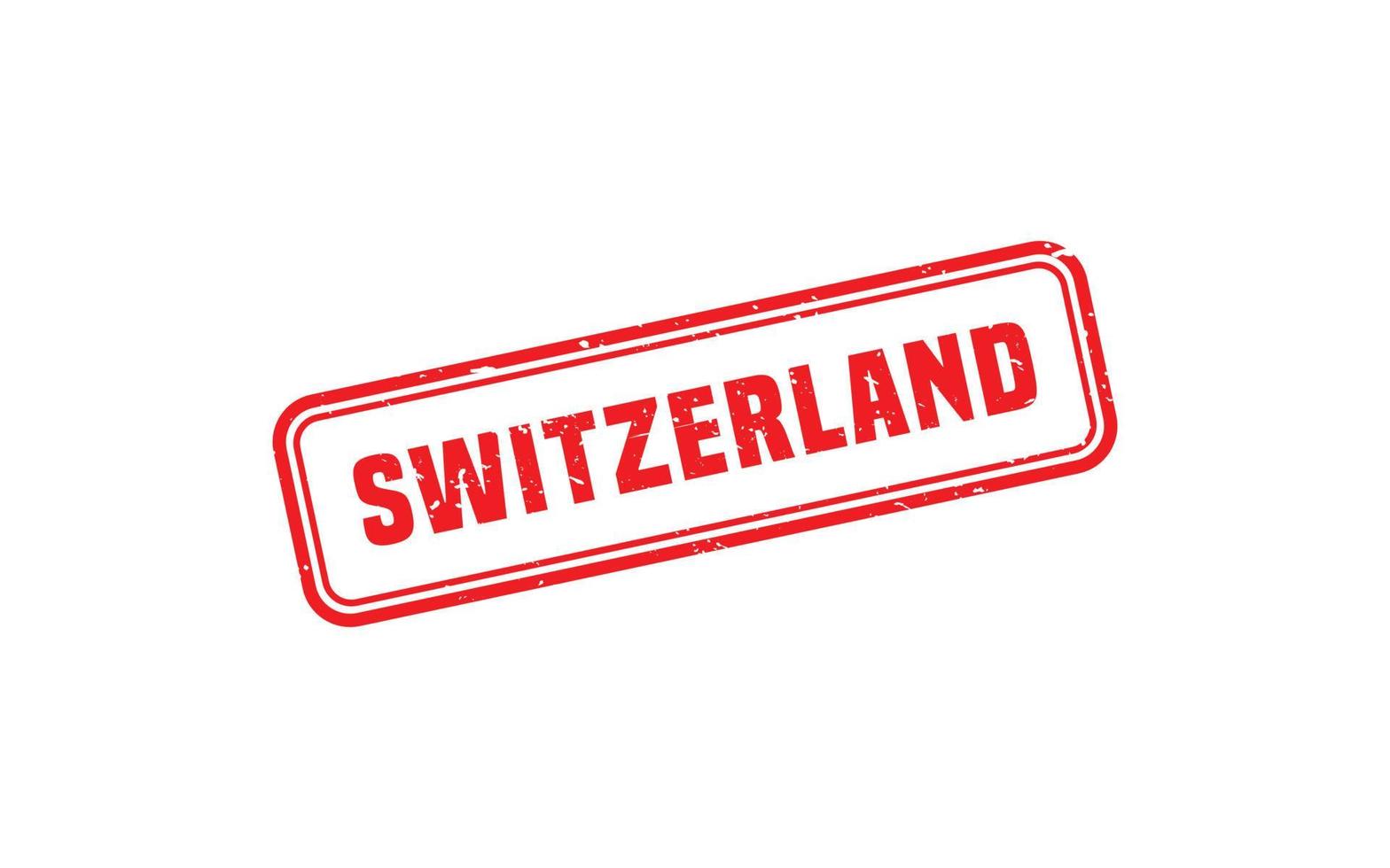 Suiza sello caucho con grunge estilo en blanco antecedentes vector