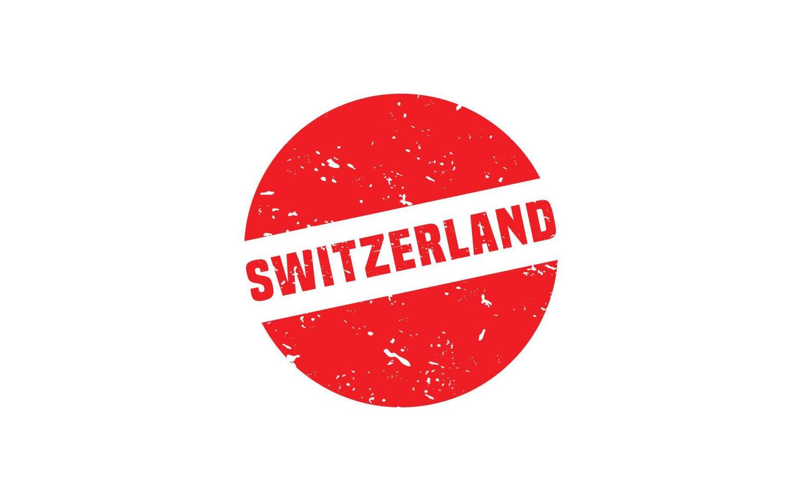 Suiza sello caucho con grunge estilo en blanco antecedentes vector