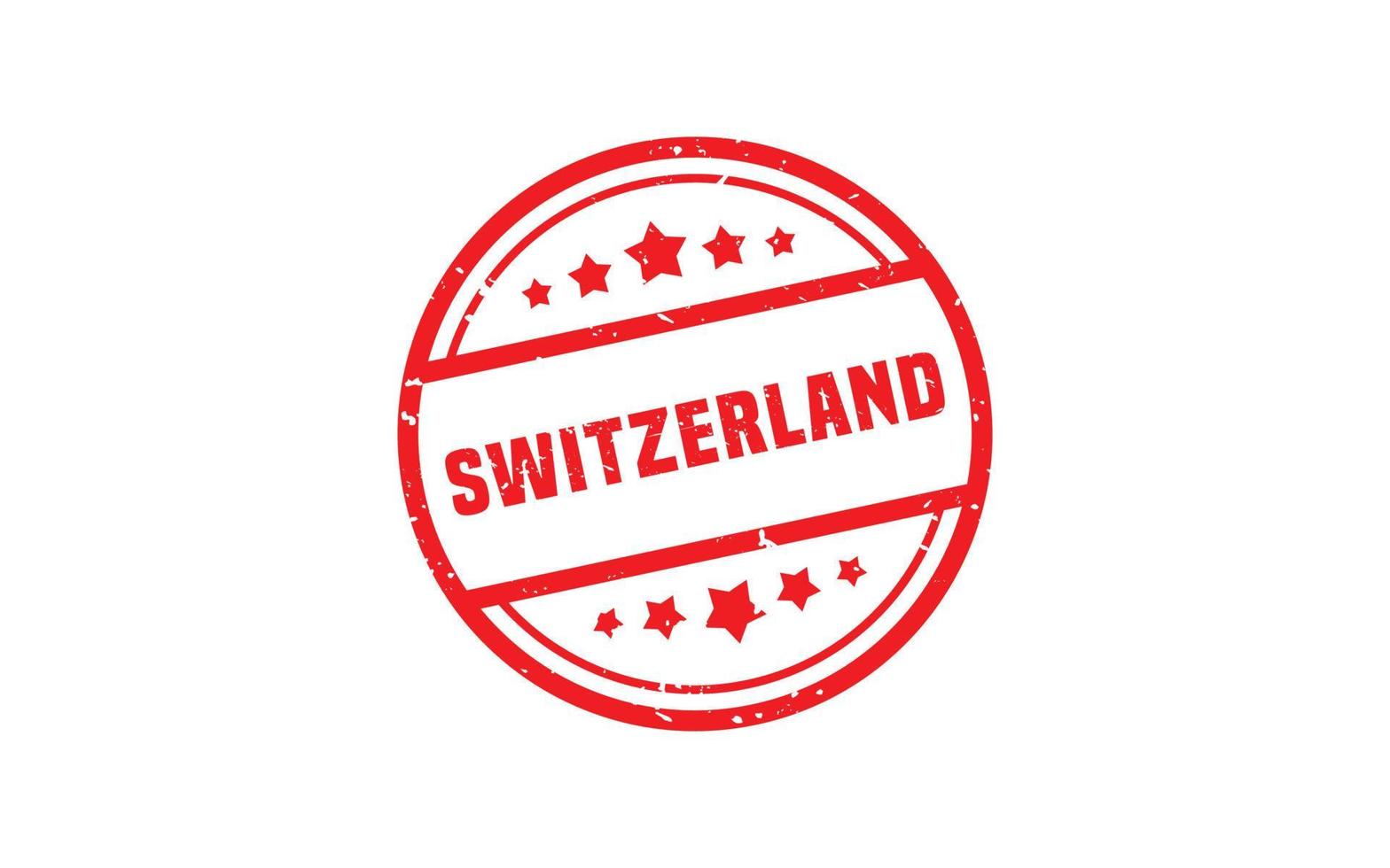 Suiza sello caucho con grunge estilo en blanco antecedentes vector