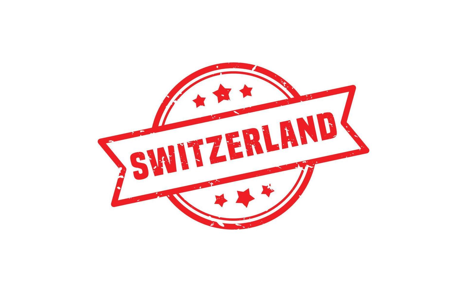 Suiza sello caucho con grunge estilo en blanco antecedentes vector