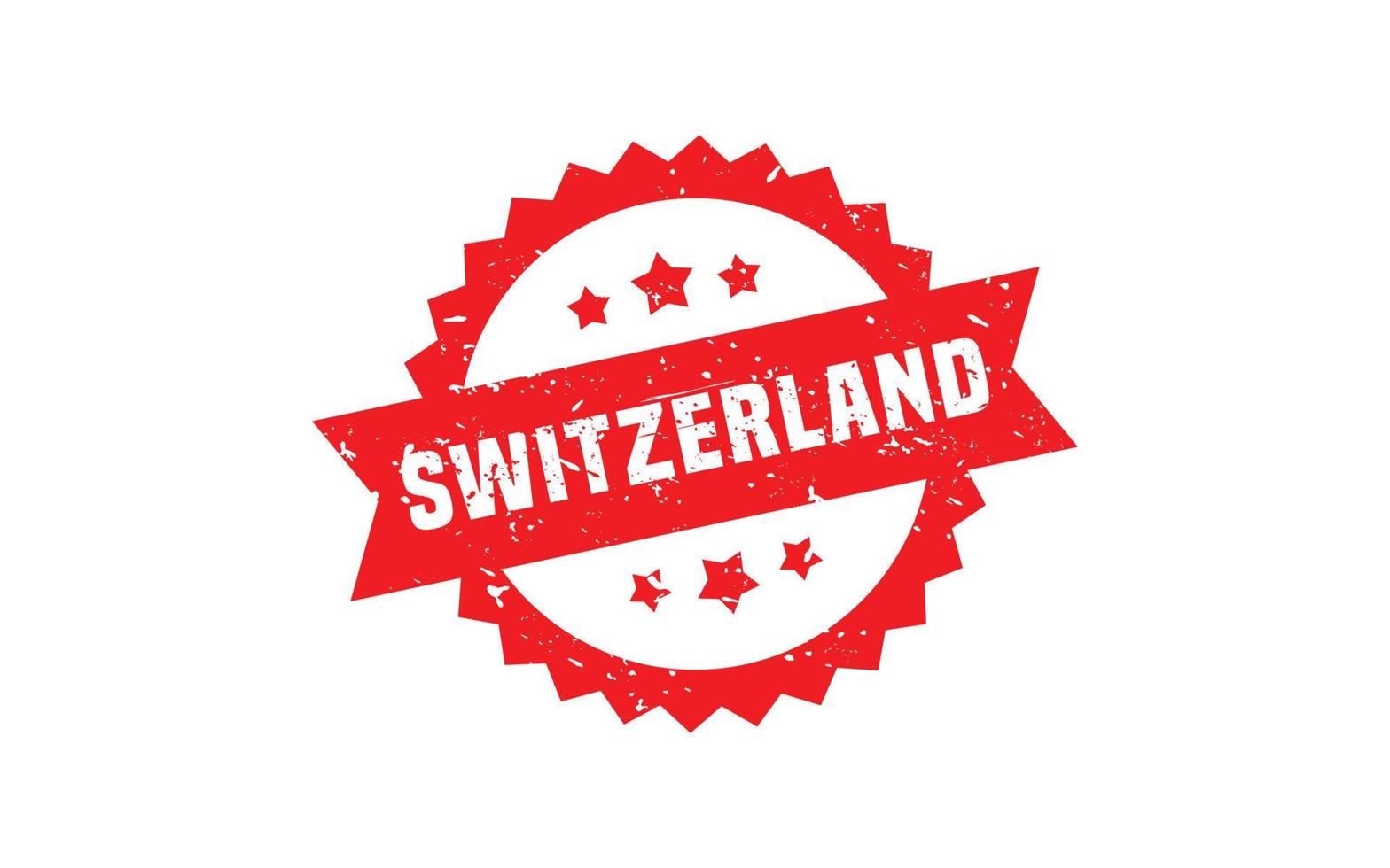 Suiza sello caucho con grunge estilo en blanco antecedentes vector