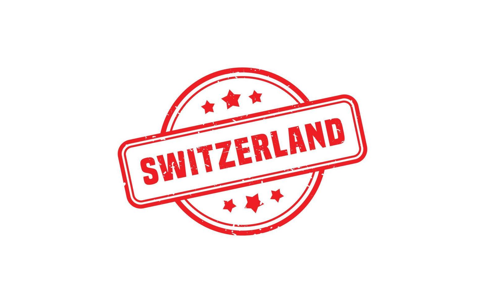 Suiza sello caucho con grunge estilo en blanco antecedentes vector