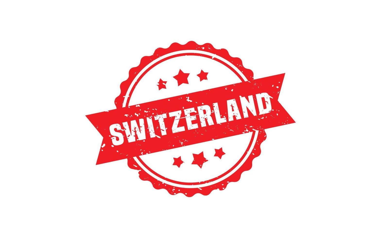 Suiza sello caucho con grunge estilo en blanco antecedentes vector