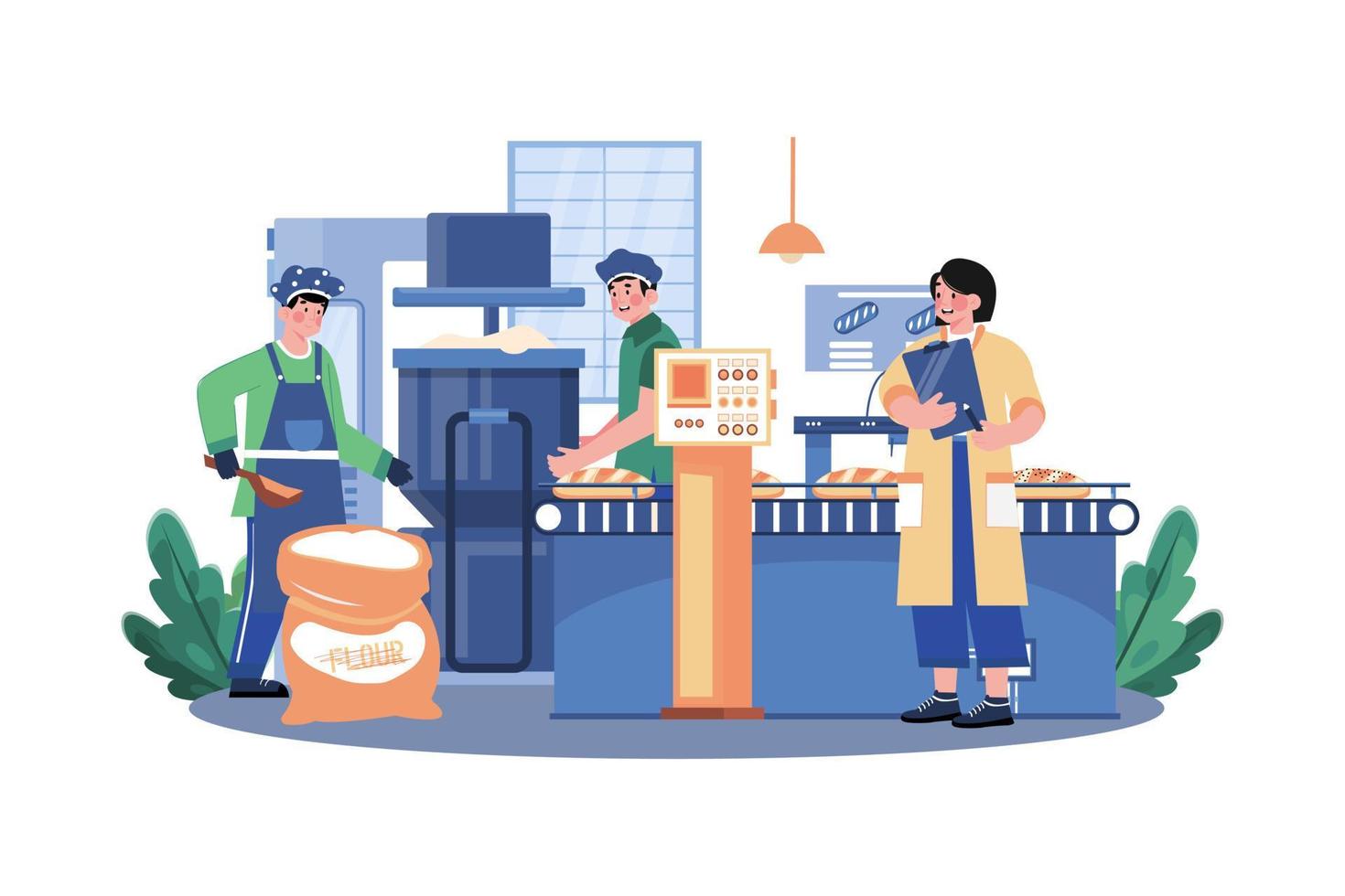 Bread Maker Illustration concept on white background vector
