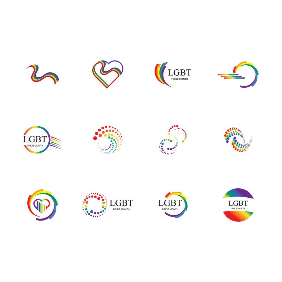 lgbt logo y símbolo vector