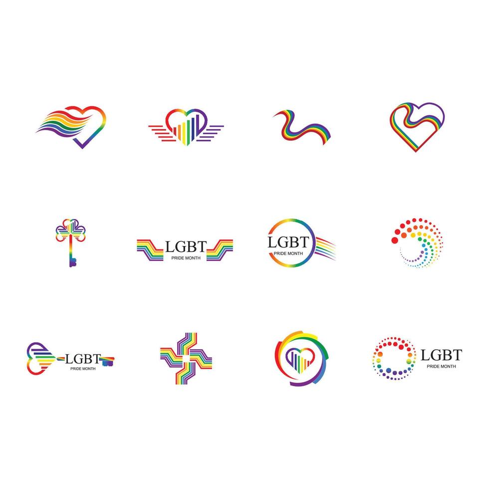 lgbt logo y símbolo vector