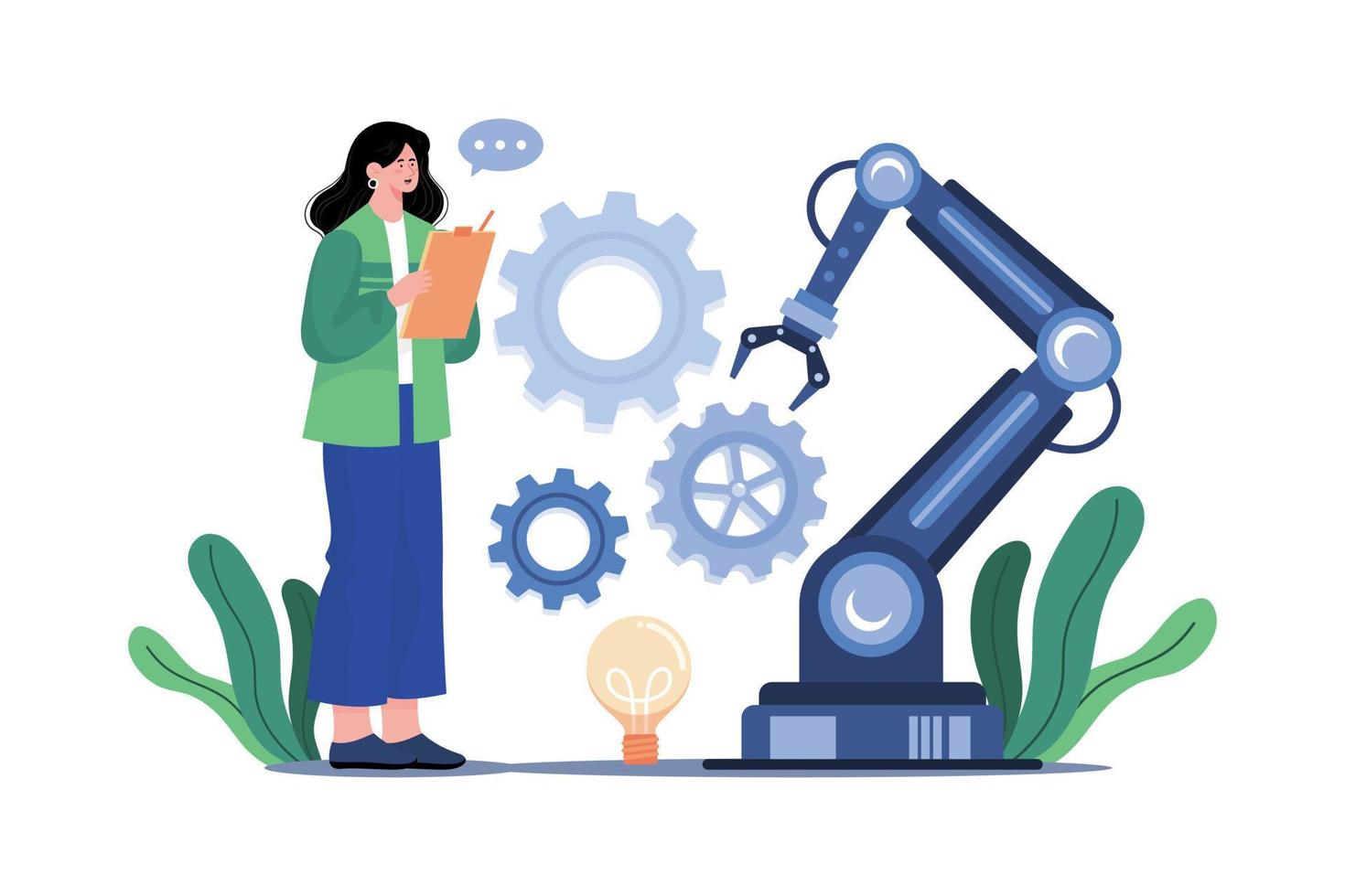 Automation Machine Illustration concept on white background vector