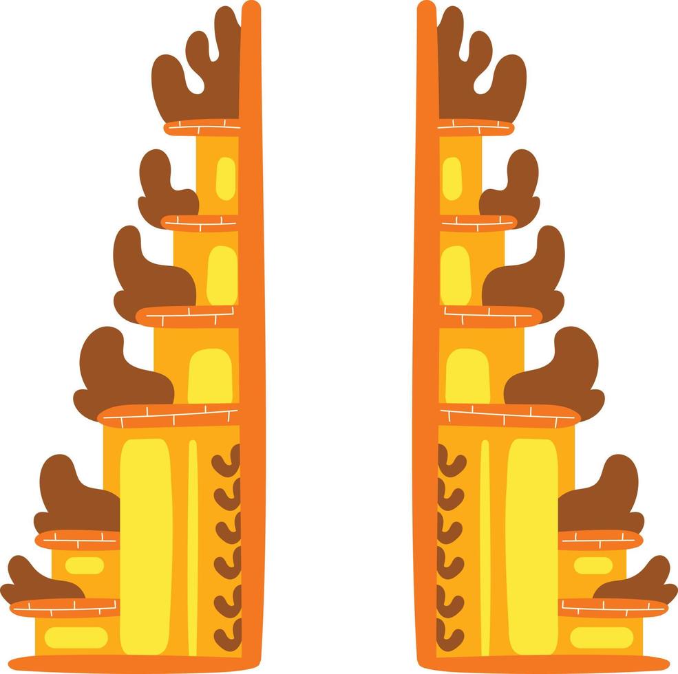Pura lempuyangan temple illustration vector