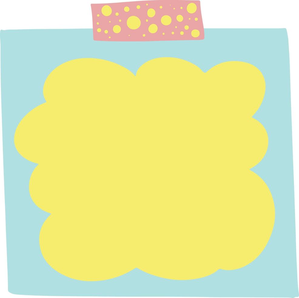 Cute sticky note illustration vector