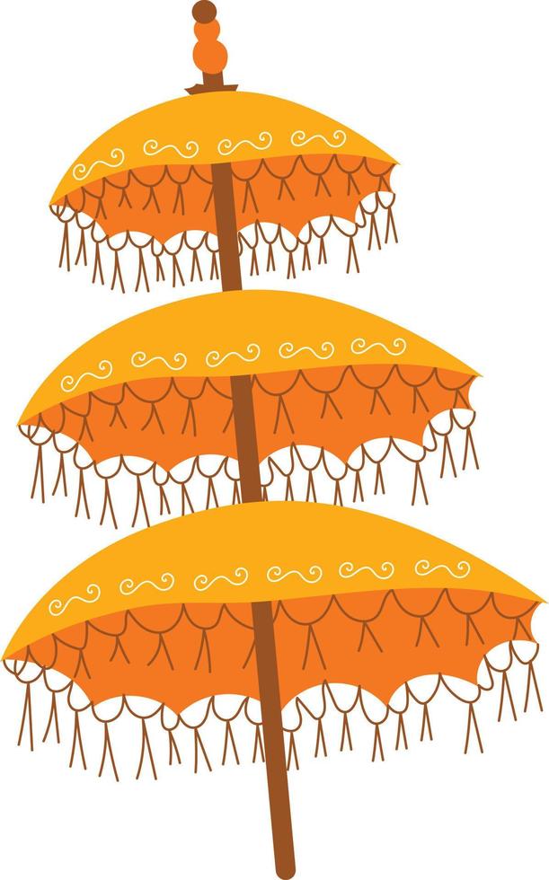 bali tradicional sombrilla ilustración vector