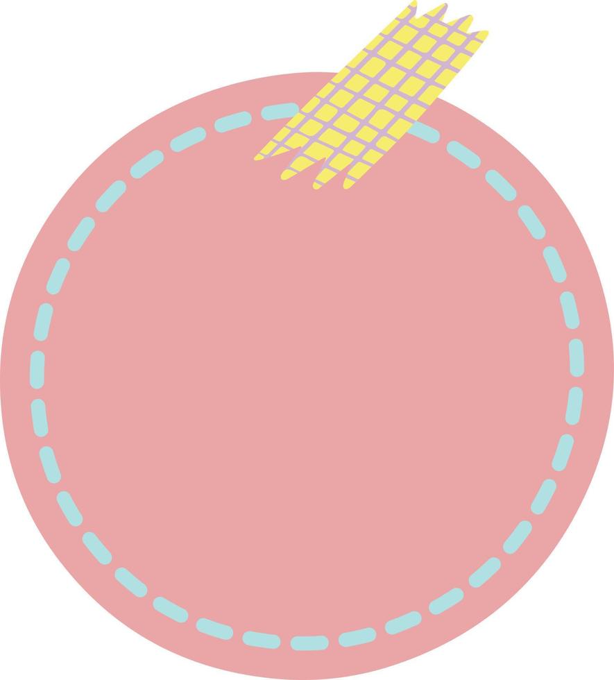Circle sticky note illustration vector
