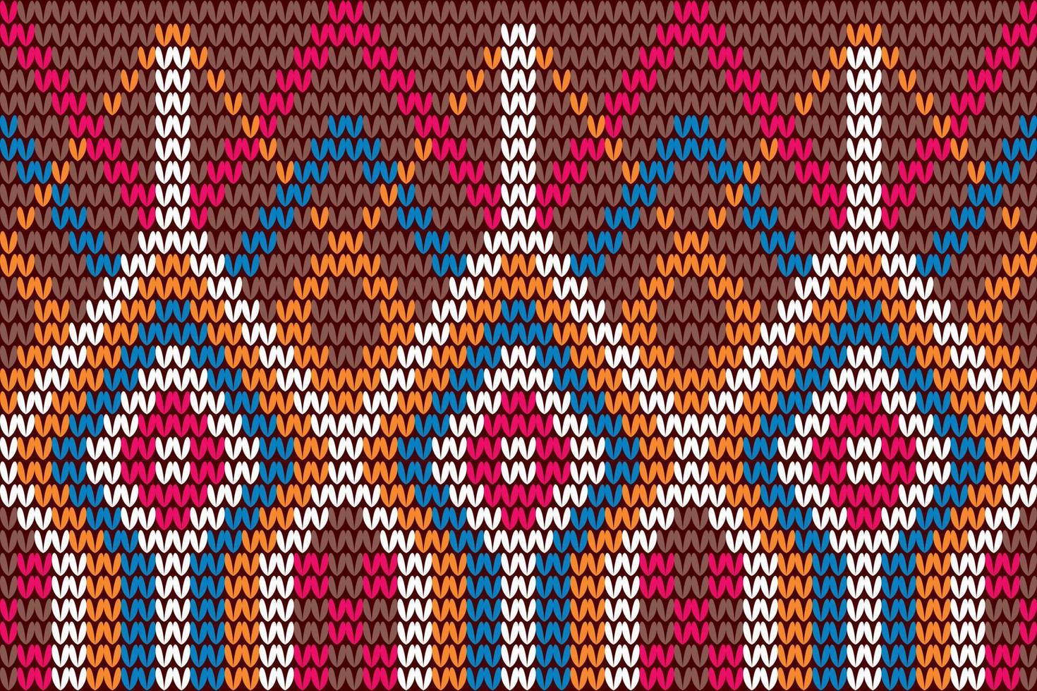 Ethnic seamless pattern, knitting texture design for wallpaper, background, fabric, curtain, carpet, clothing, and wrapping. vector