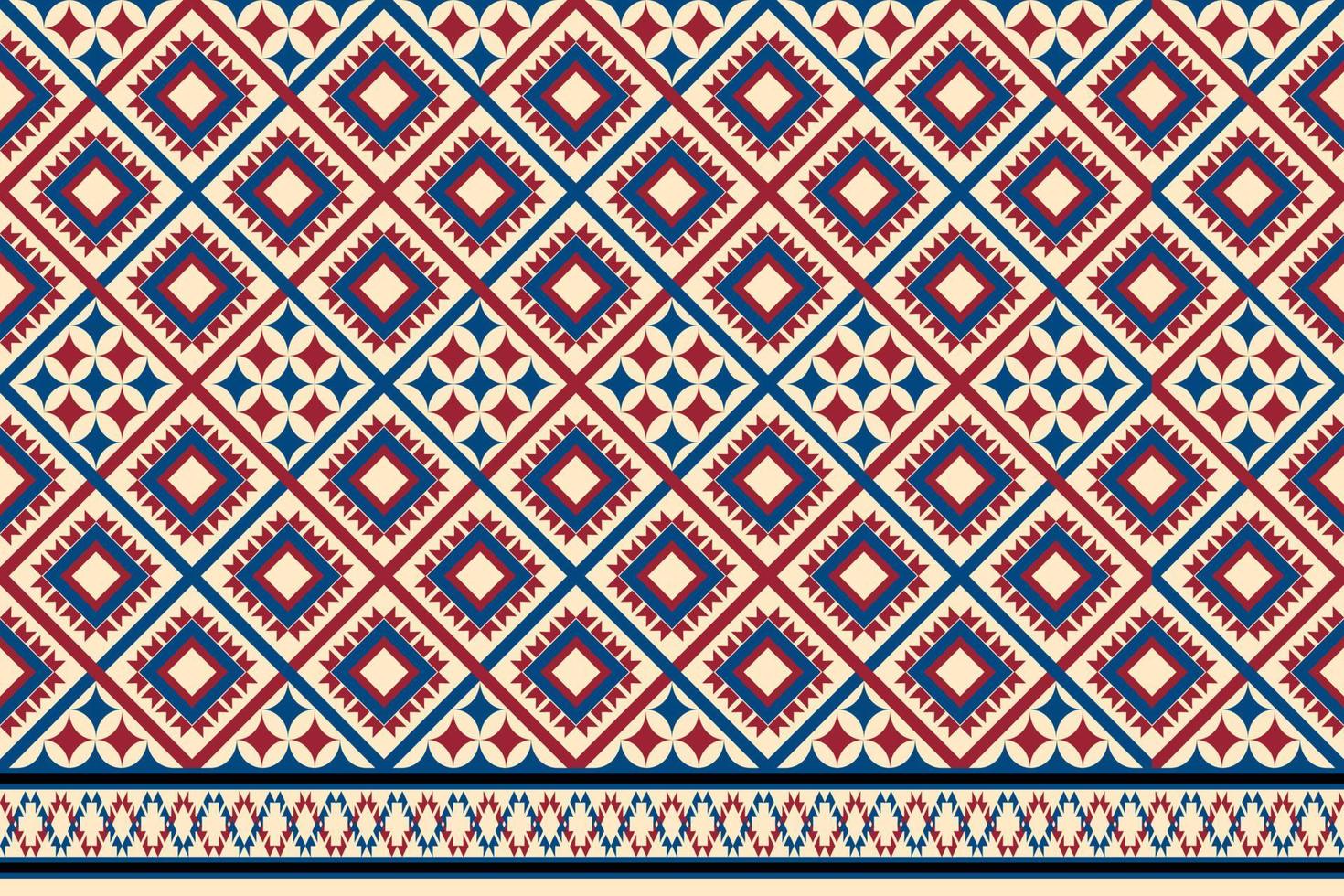Colorful geometric ethnic seamless pattern design for wallpaper, background, fabric, curtain, carpet, clothing, and wrapping. vector