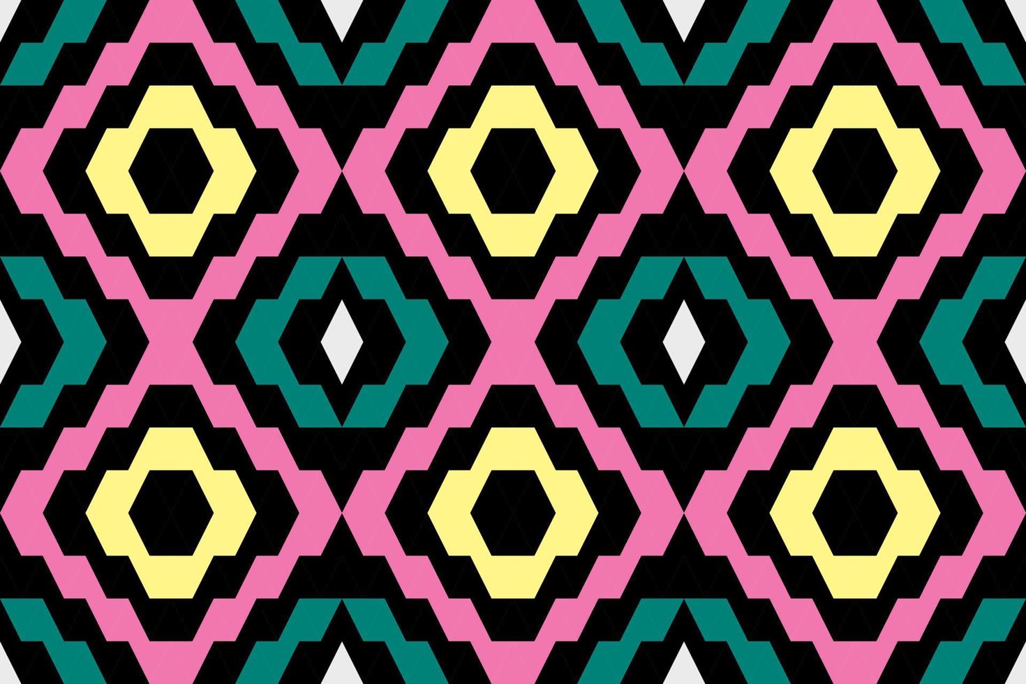 Colorful geometric ethnic seamless pattern design for wallpaper, background, fabric, curtain, carpet, clothing, and wrapping. vector