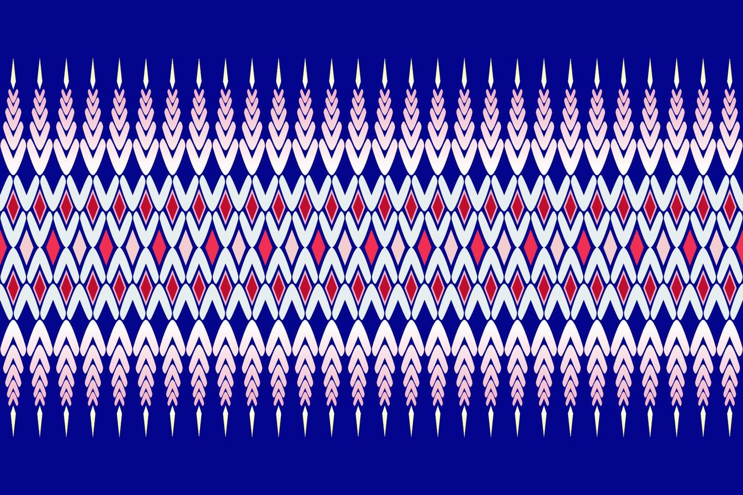 Colorful geometric ethnic seamless pattern design for wallpaper, background, fabric, curtain, carpet, clothing, and wrapping. vector
