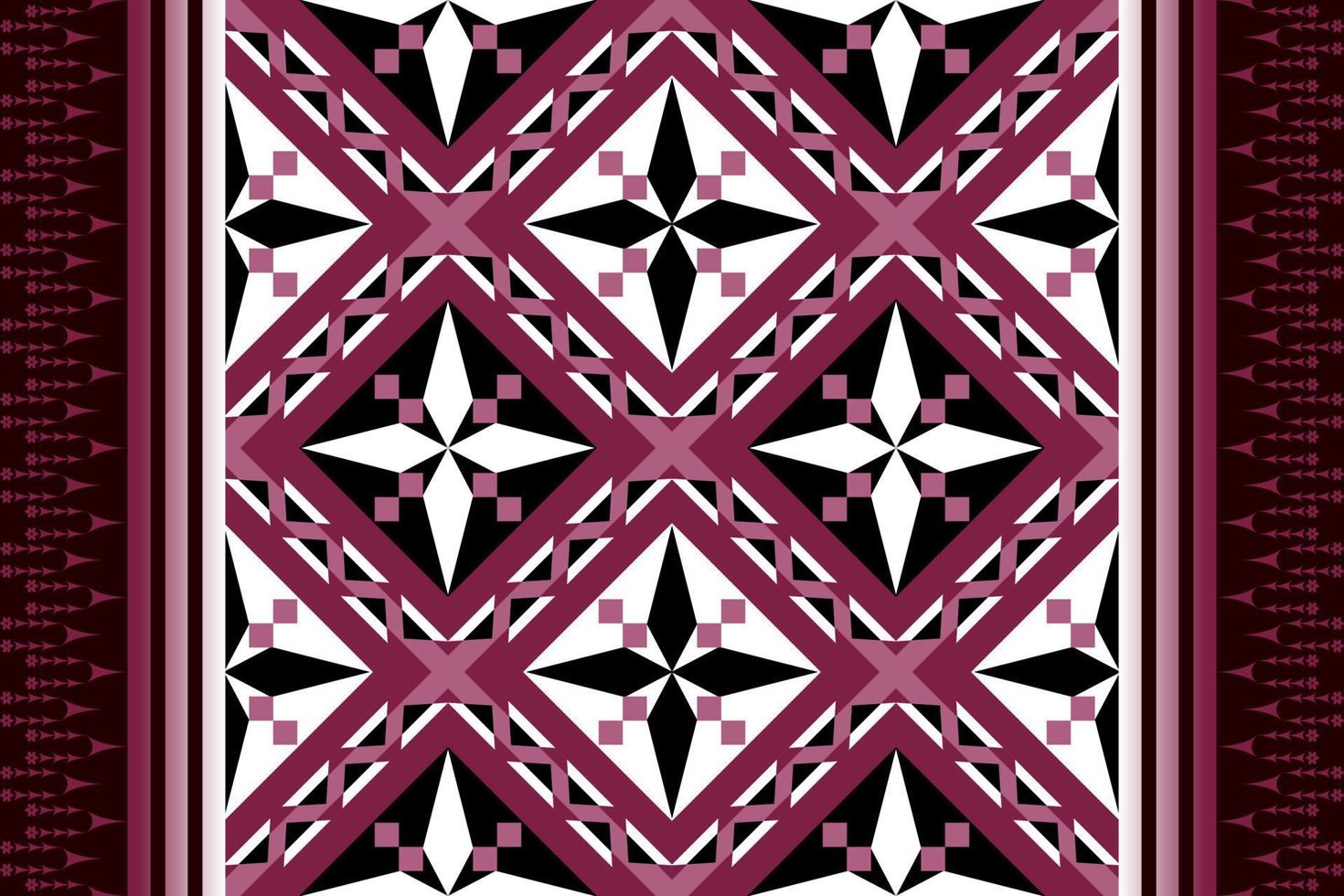 Colorful geometric ethnic seamless pattern design for wallpaper, background, fabric, curtain, carpet, clothing, and wrapping. vector