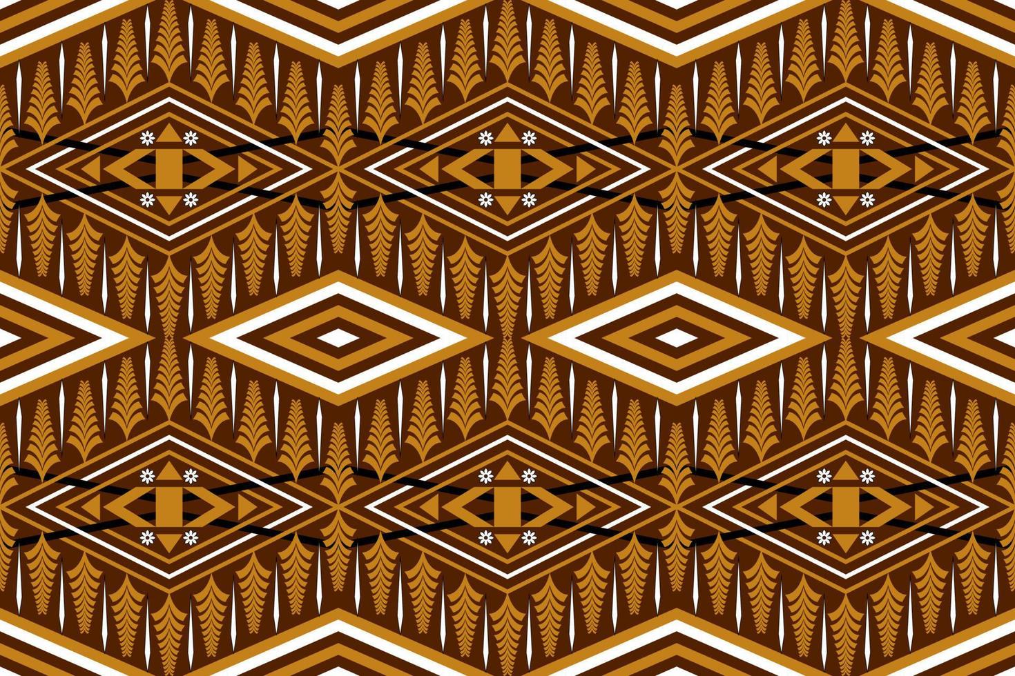 tono marrón geométrico étnico sin costura modelo diseñado para fondo, fondo de pantalla, tradicional ropa, alfombra, cortina, y hogar decoración. vector