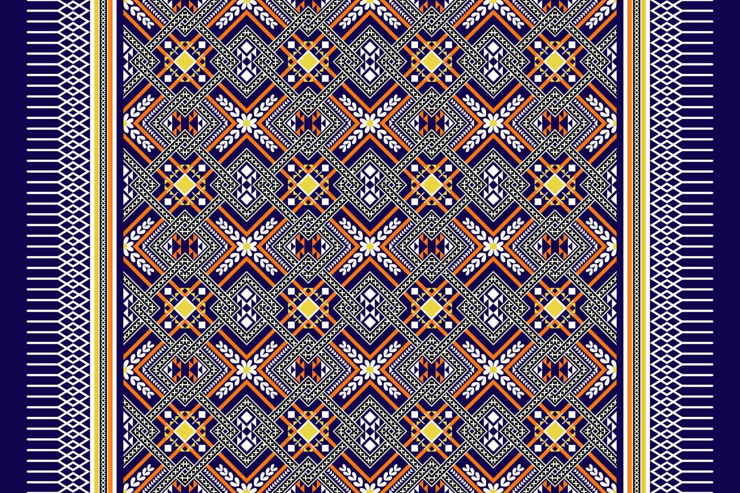 Colorful geometric ethnic seamless pattern design for wallpaper, background, fabric, curtain, carpet, clothing, and wrapping. vector