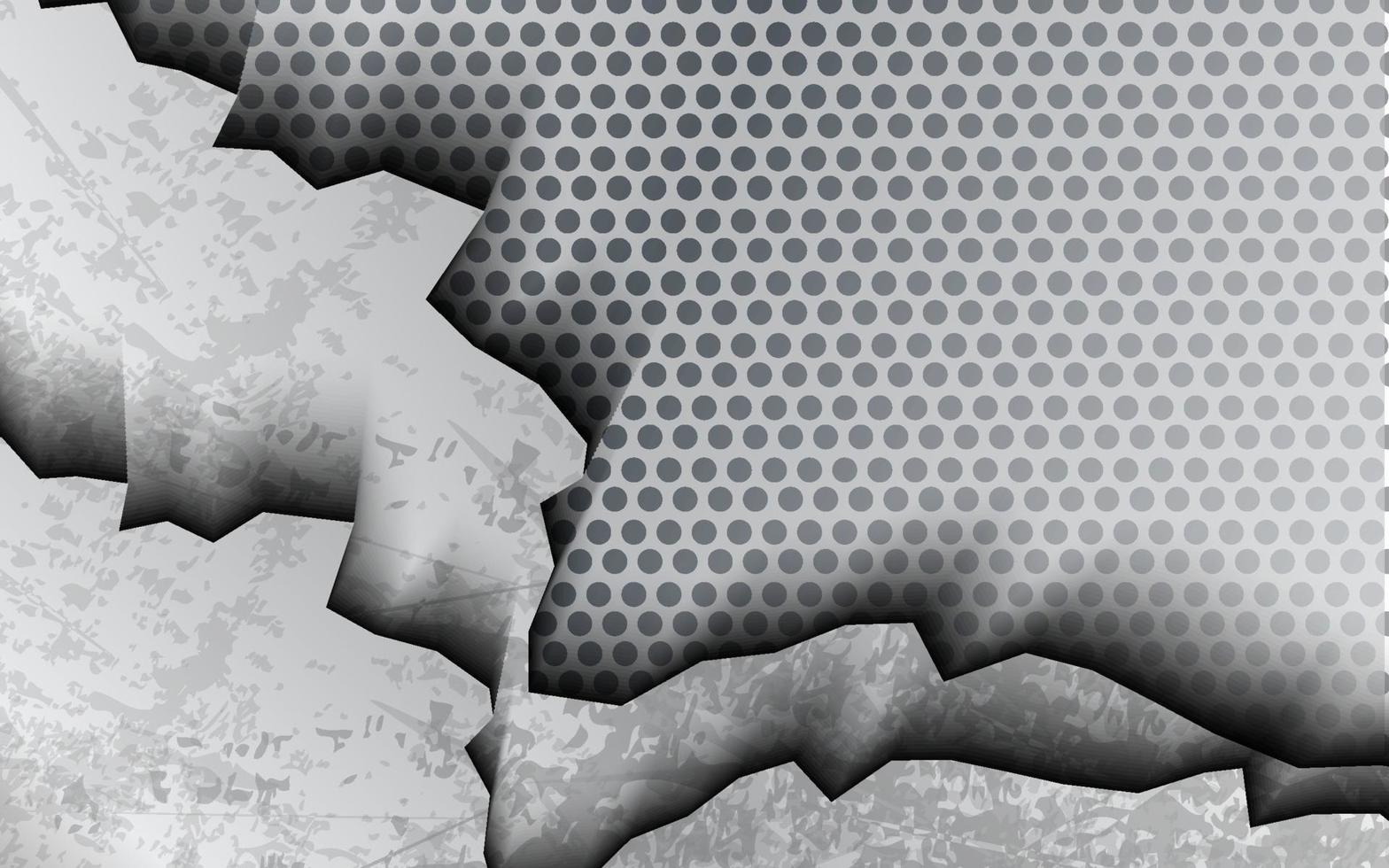 Abstract crack metal siver background vector