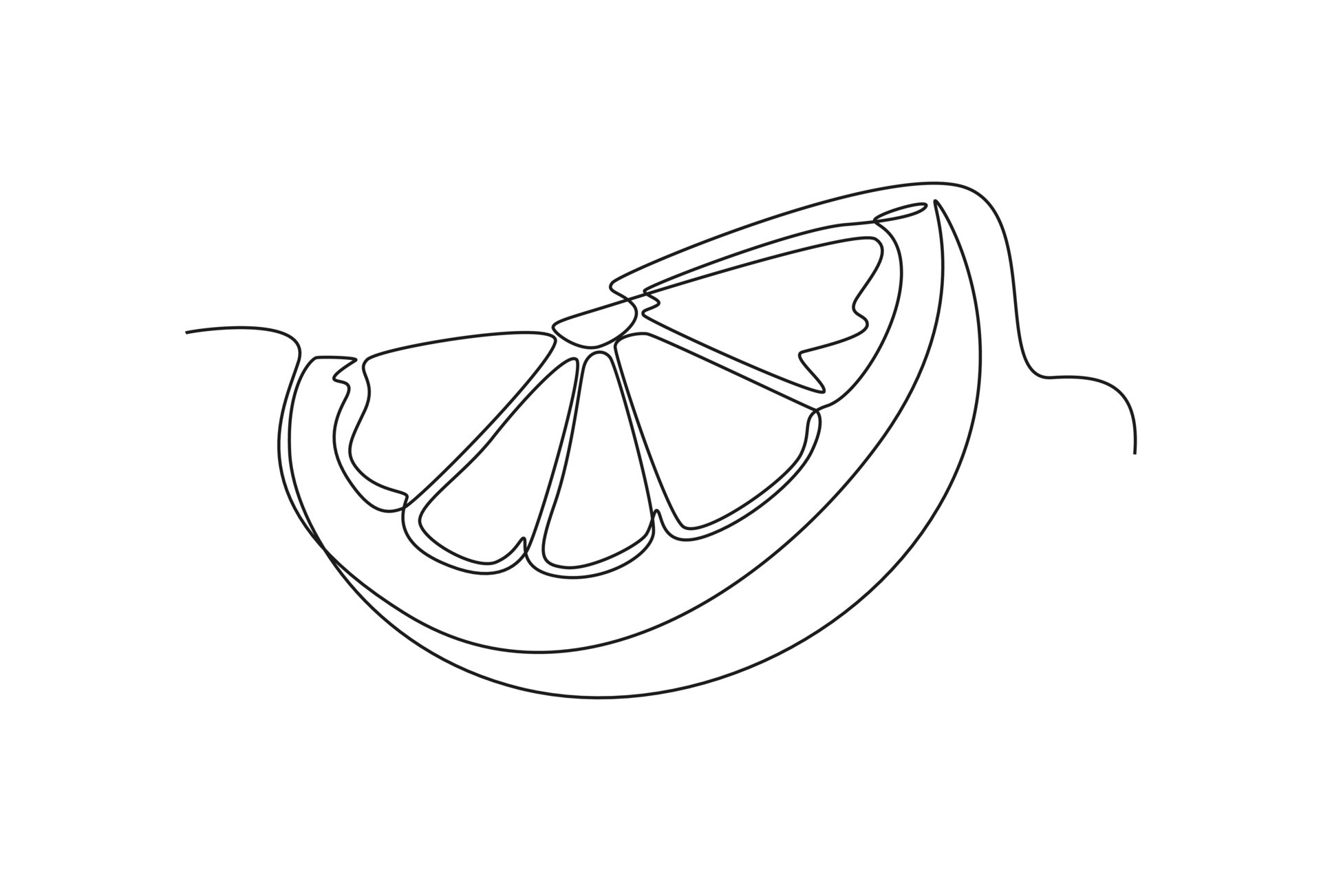 Single one line drawing lime. Vegetable concept. Continuous line