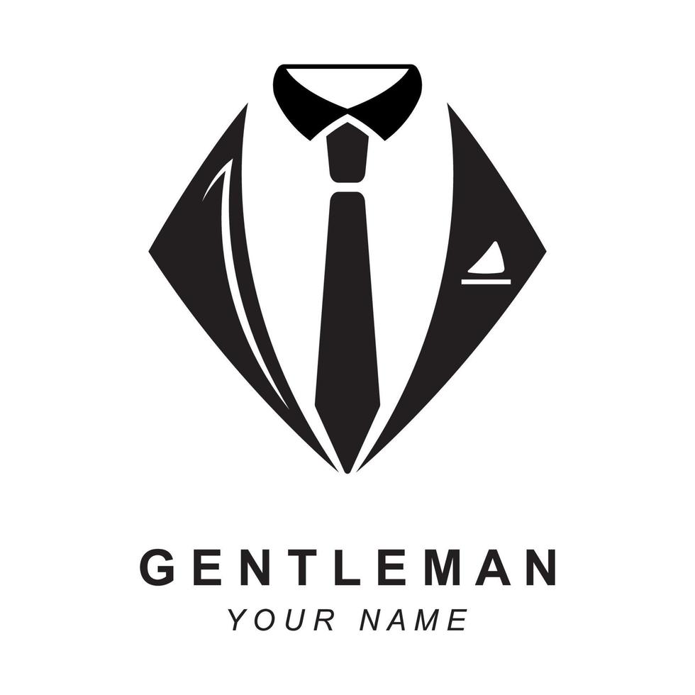 Work suit logo, tuxedo logo, Fashion Logo Design, brand fashion and symbol vector