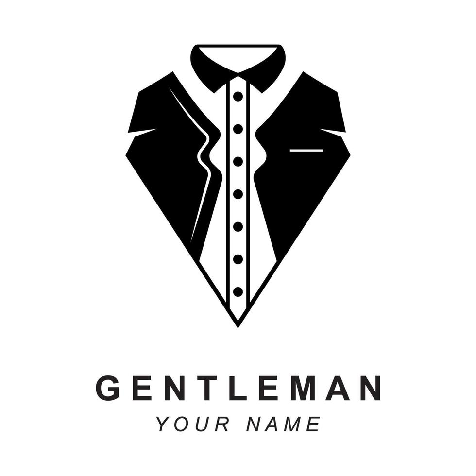 Work suit logo, tuxedo logo, Fashion Logo Design, brand fashion and symbol vector