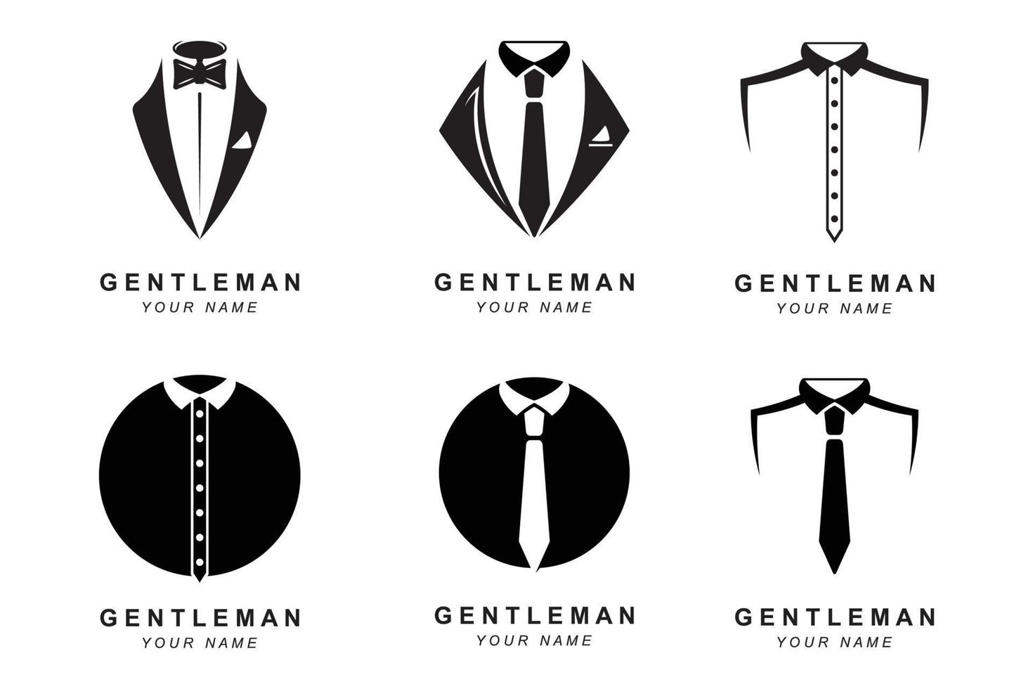 Work suit logo, tuxedo logo, Fashion Logo Design, brand fashion and symbol vector