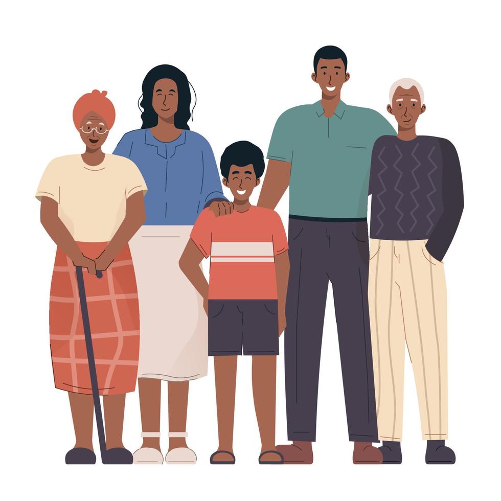 African family portrait vector