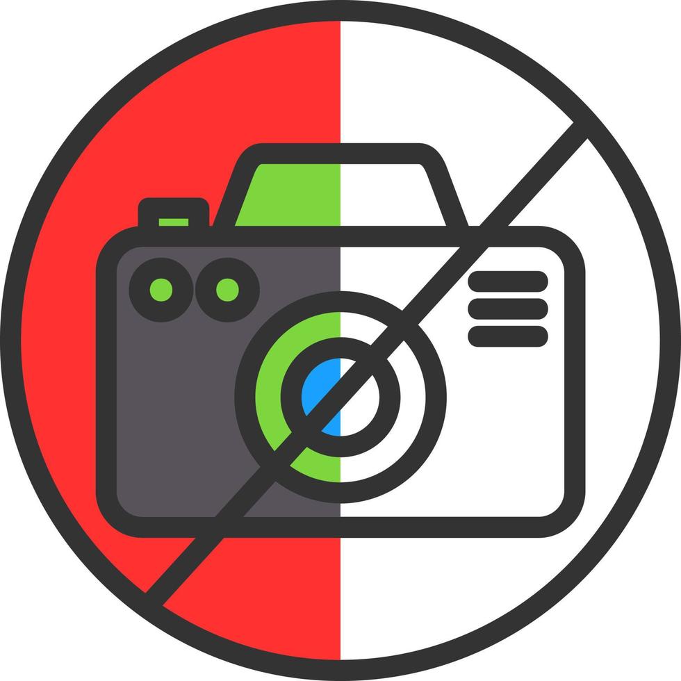 No Camera Vector Icon Design