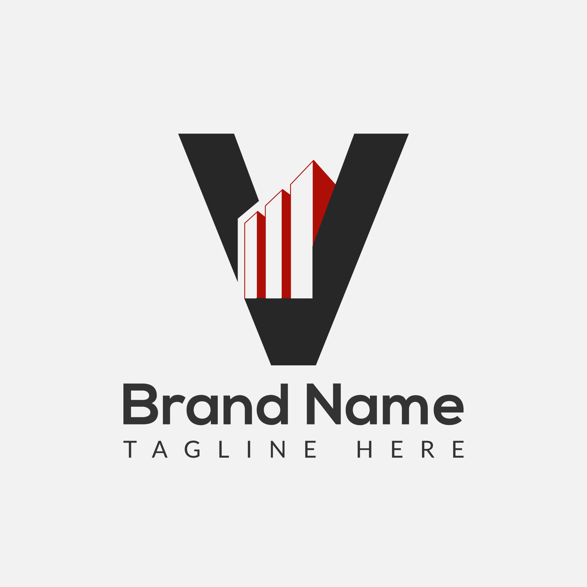 Initial Letter V Building Logo. House logo, Architecture, Home, Real