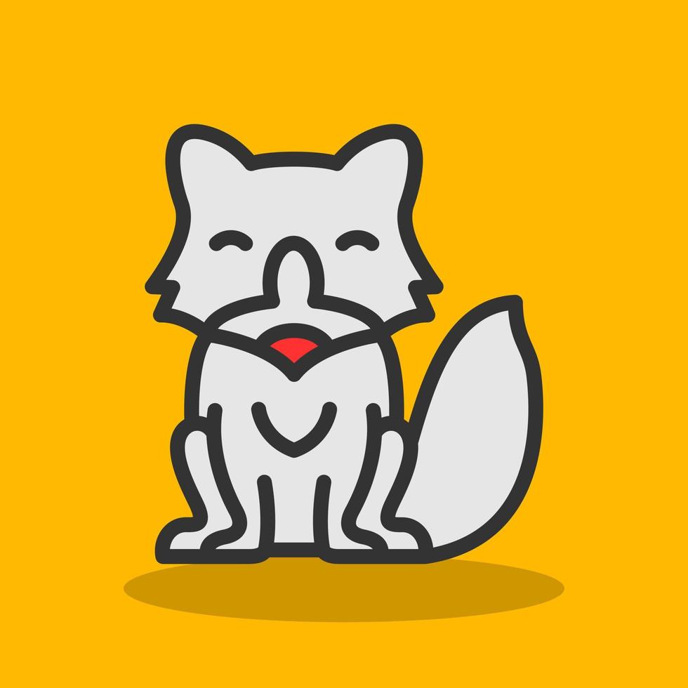 Arctic FOx Vector Icon Design