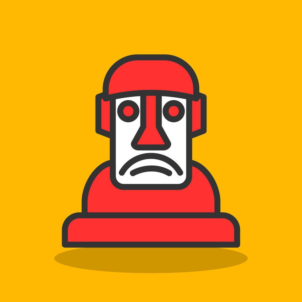 diseño de icono de vector moai