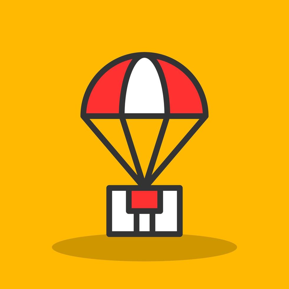 Parachute Vector Icon Design