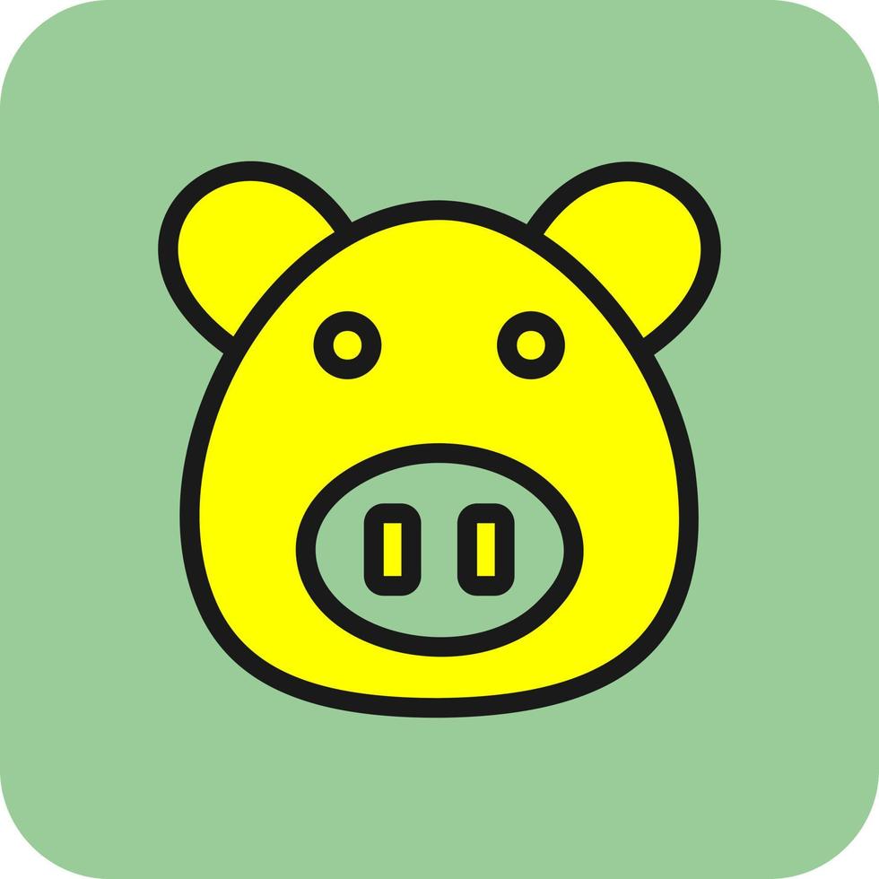 diseño de icono de vector de cerdo