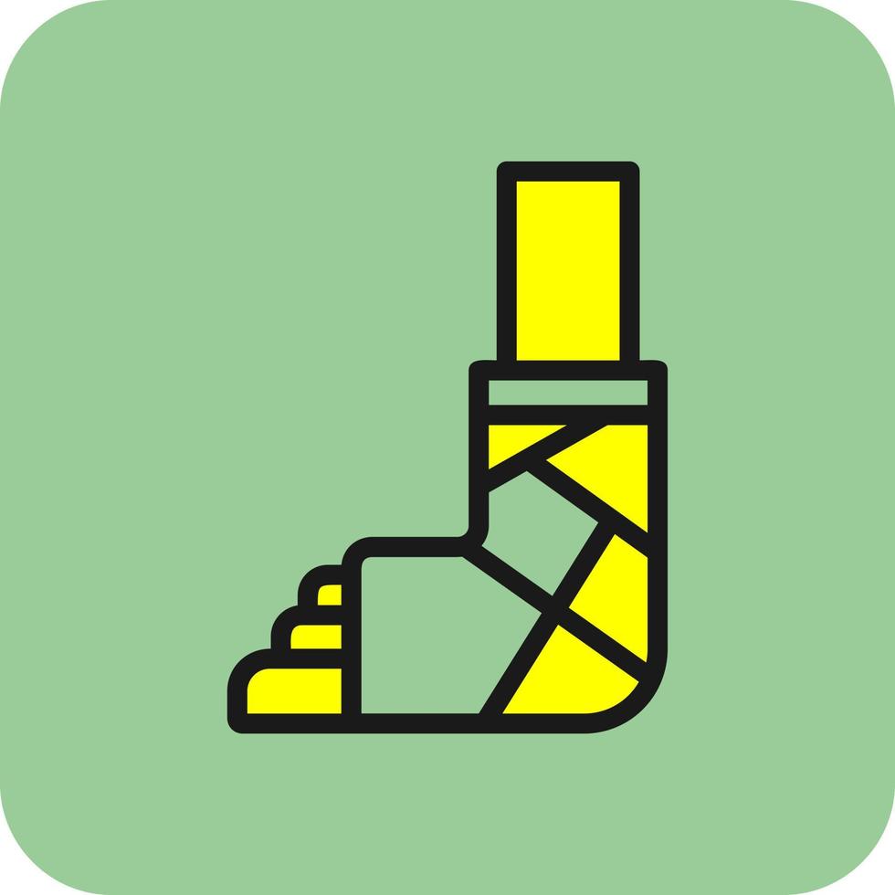 Broken Leg Vector Icon Design
