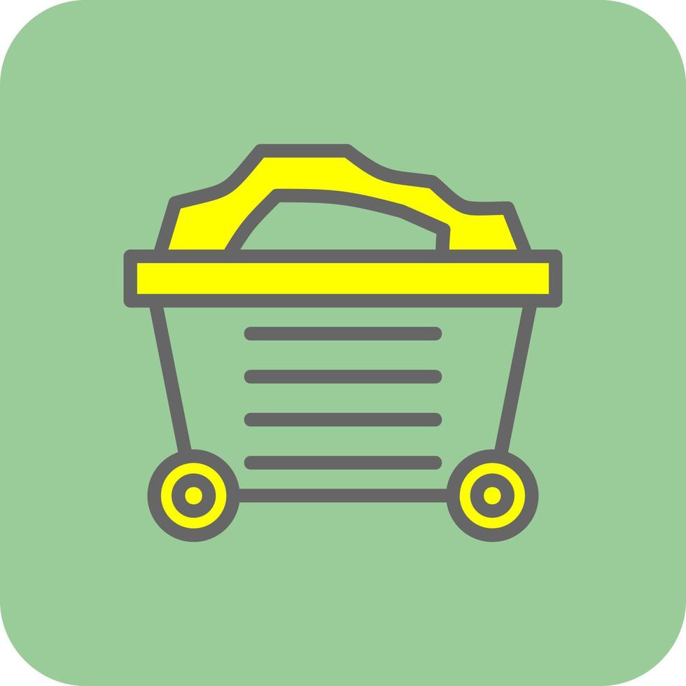 Mining Cart Vector Icon Design