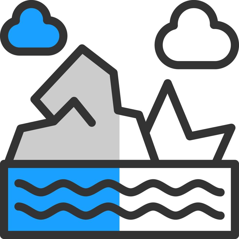 Glacier Vector Icon Design