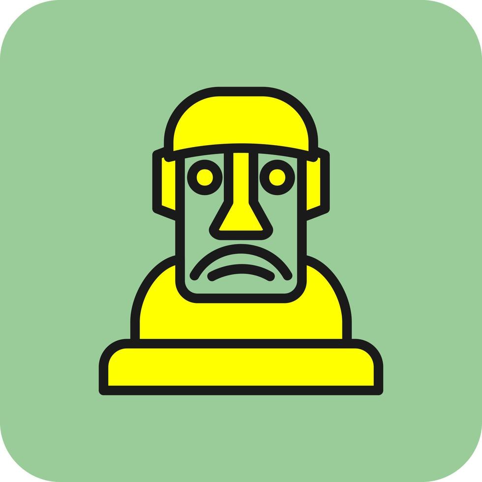 diseño de icono de vector moai