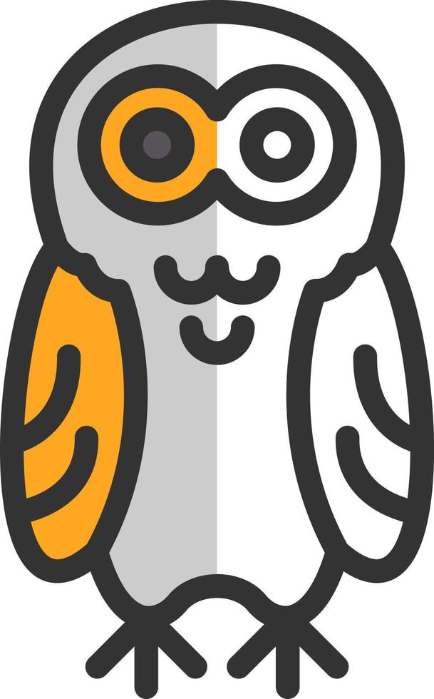 Snowy Owl Vector Icon Design