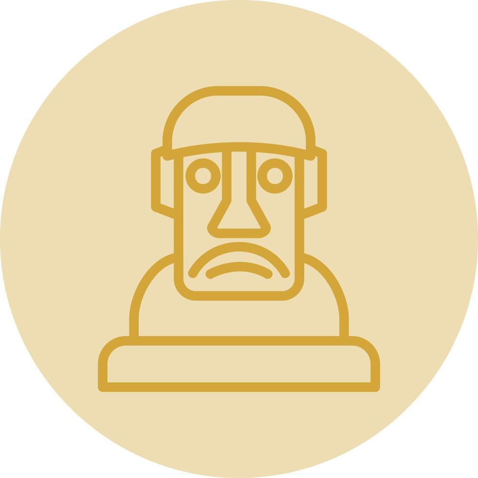 diseño de icono de vector moai