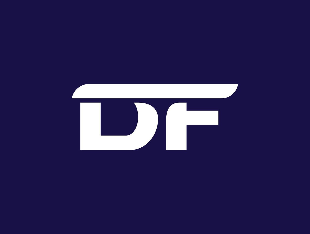 letra df logo diseño para negocio vector